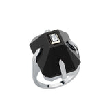 DARK ONYX & BAGUETTE TOWER RING
