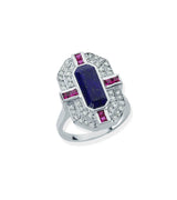 DEEPSEA LAPIS LAZULI DIAMOND & RUBY RING