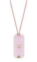 DEEPSEA ROSE QUARTZ BAGUETTE NECKLACE