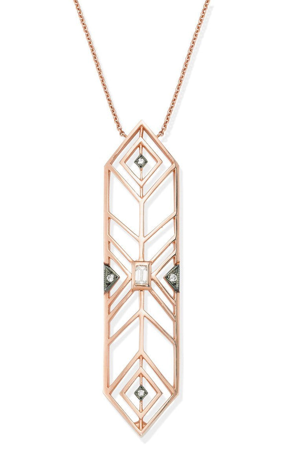 GEOMETRIA ELONGATED ART STATEMENT NECKLACE