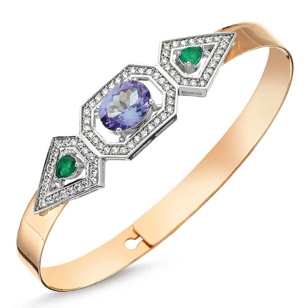 HARMONY TANZANITE & EMERALD BRACELET