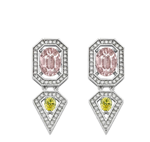 HARMONY MORGANITE & DIAMOND EARRINGS