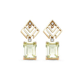 LUNA LUCE GEO YELLOW TOPAZ EARRINGS